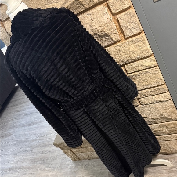 Soma Black Ribbed Robe - Picture 4 of 5